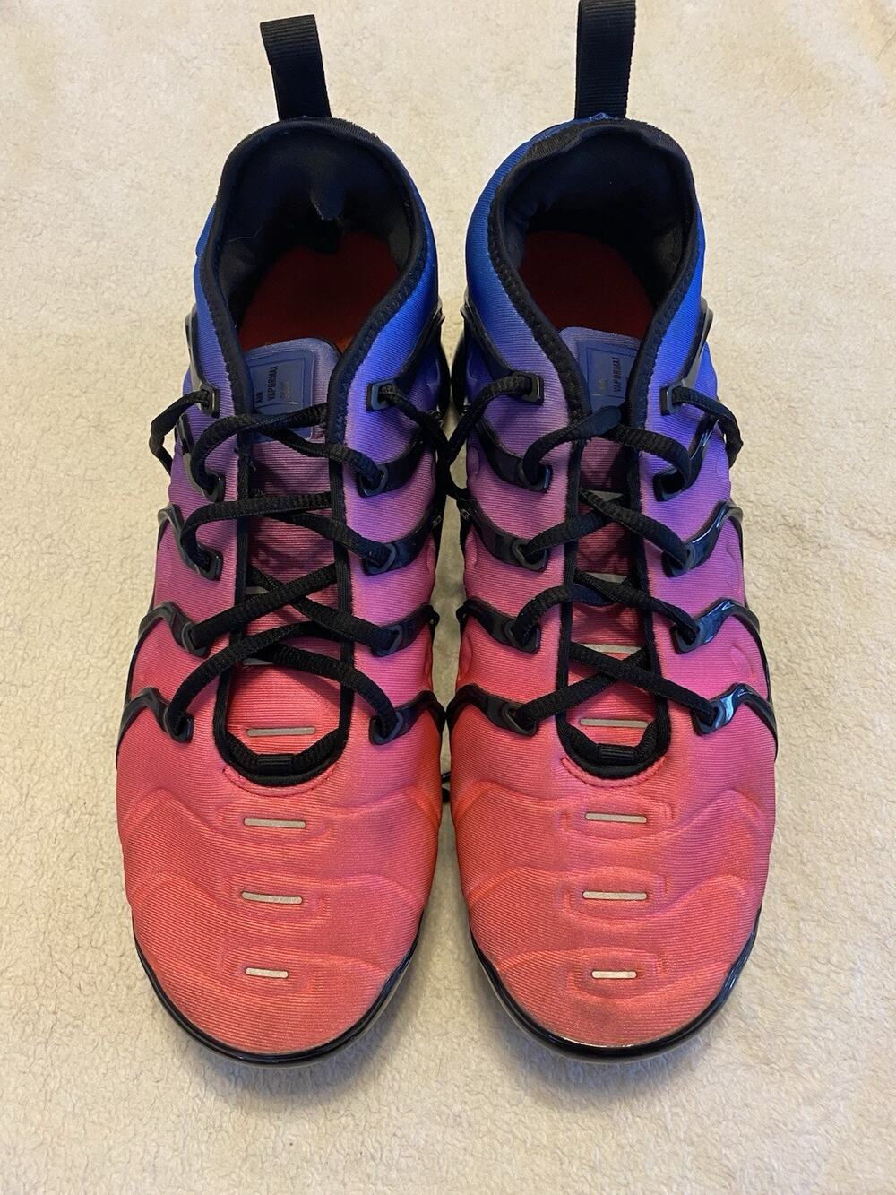 Nike Air VaporMax Plus Low Top Lace-Up Colorblock Black Pink Purple Blue